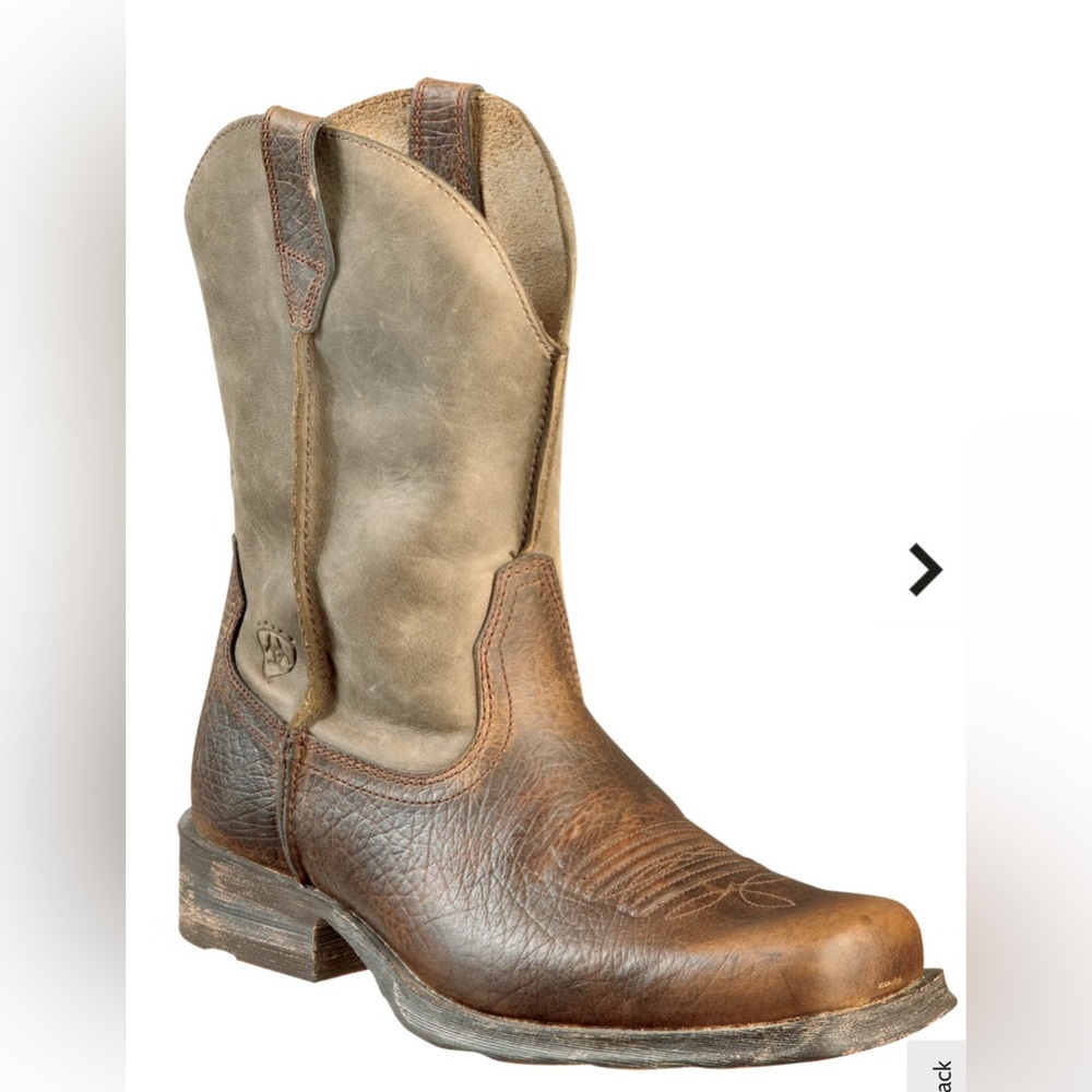 Men’s Brown Ariat Rambler Western Leather Boots Size 10 |A4